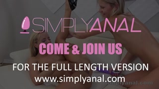 Hot Blonde Lesbians Toy Their Assholes