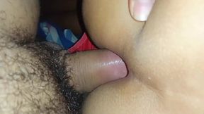 Real Latina amateur wife gets an anal massage before bedtime.