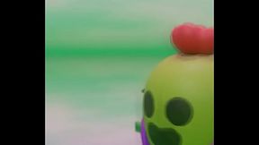 сенди жестко трахает кактус спайк пока тот