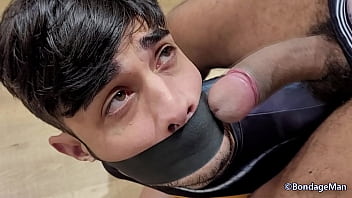 Kallel and Evandro gag test audiction for the first time tied up and gagged