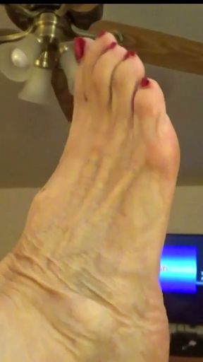 Best Hand &amp; Foot Job Ever Lots of Cum On Mature High Arched Feet JOI   Clip 1