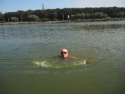 Bathing on a nudist beach