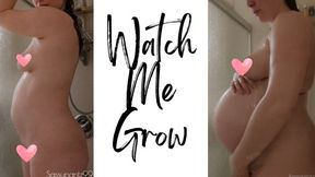 Watch Me Grow - A pregnancy compilation scene featuring Belly Fetish, Pregnant Belly, Belly Expansion and Shower ft MILF Sassypantz