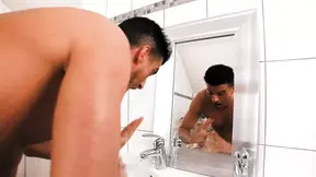 Two sexy ladies share huge cock in daring threesome