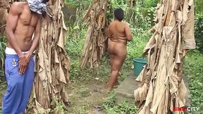 My neighbor'_s wife loves to bath outside near the local well, she'_s so hot