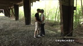 Two sexy twinks fucking in the forest