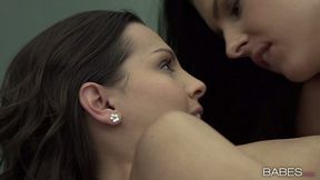 Sapphic delight with terrific lesbies Eve Angel and Brandy Smile