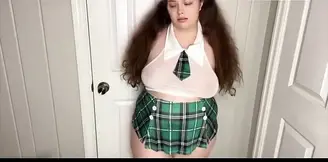 BBW college girl fucks her professor in a dirty roleplay scenario.