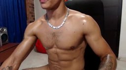 Hoto Oiled Definde Muscled Body Jerking Hard