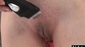 Naturally Big Titty MILF With Great Beaver Shaves Hairy Pussy For Us