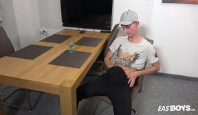 Big teen hairy cock from slim cute wanking boy Kostas Odet