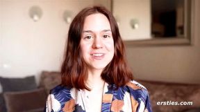 Ersties Sexy Babe Anca Shoots Her First Solo Masturbation Video