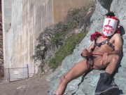 Big Dick Yiga Twink Pulling Mighty Banana Outdoors Public Beach til cum