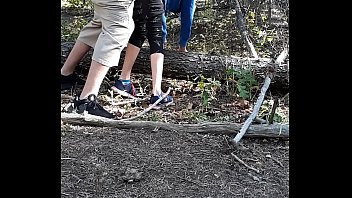 Fucking in the forest on a hike