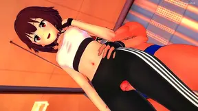 Megumin Dominates Post-Workout Recovery in Hot Infirmary Action