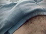 Sexy Soft Skin Guy Strokes Perfect Cock in Grey Briefs