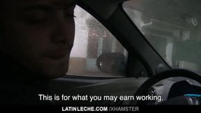 LatinLeche - Taxi driver sucks latin dick, fucked for cash