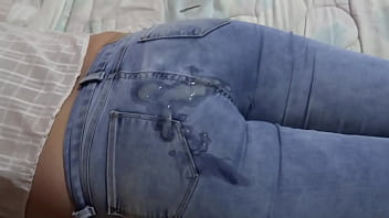 Stepson can&#039_t fuck me but I hike up my jeans so he can cum on my ass twice