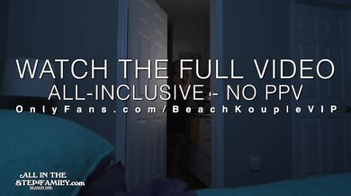 Thunder cracks as scared teen takes Curvy StepMom's big dick in her bed
