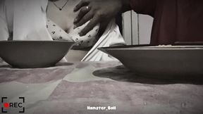 Handjob at Noodle Restaurant with Tinder Girlfriend, Outdoor!!!