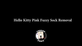 Hello Kitty pink Sock removal