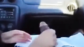 BBC gets a handjob in the car 9