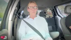 Blindfolded blonde biker stunner gets used on highway