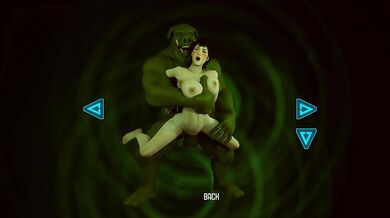 An ogre with a huge cock penetrates a shy girl's virgin pussy. 3D Hentai Game