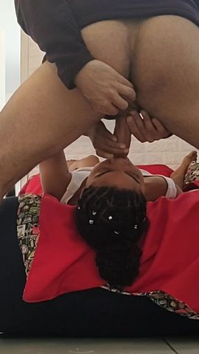 Stepdaughter in Deepthroat up Side Down More Face Cumshot