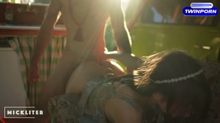 Relentless hippie had sex with me at the Woodstock festival. Fucked for three days