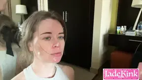 Cum-hungry amateur slut takes a massive cock in homemade BDSM