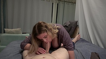 Stepmom fucks stepson to cure his sprained ankle