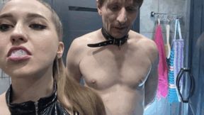 Amazing! b90 Princess Bertie Humiliate a slave in the bathroom