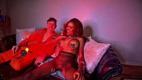 Sexy ebony Anastasia Valentine Fucks Astronaut Aiden Valentine on Launch Day