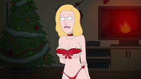 Rick And Morty - A Way Back Home - Sex Only - Beth In Sexy Xmas Costume By Loveskysanx