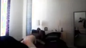 Black landlord gets sucked off by tenant in couple's bed