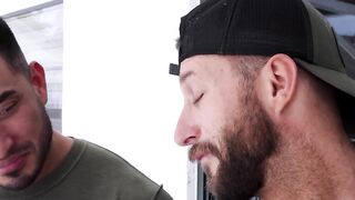 Step-Dad's Hot StepSons - Bareback Threesome with Dad & Sons