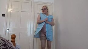 Wife in Holdup stockings and Aron doing a Striptease