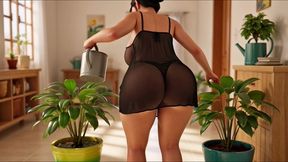 cleaning the house naked & naughty (created by ai)