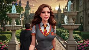 POV AI cock throbs inside cartoon slut's ass till hot cum pours out in magic dorm