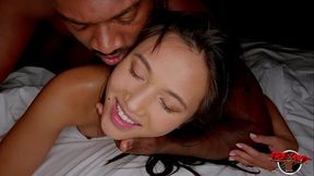 May Thai takes on bbc in her ASS and gets PEE treatment