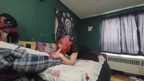 Ashley Having Fun Practicing Deepthroat on Her Dildo