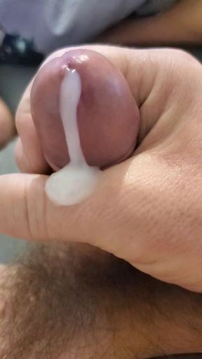 Casual wanking with cum
