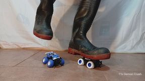 Toy Cars Crushed In My Wellington Boots
