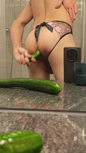 Wet fun with natural dildos