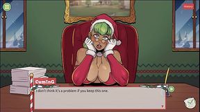 Claus'_ Secret Surprise [ XMAS HENTAI Game ] Ep.5 femboy cum all over santa elf cute face !