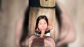 18 year old Asian girl sucks you and you on her face