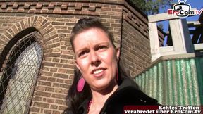 German Milf Picked up on Street for first Masturbation Casting