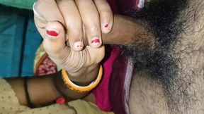 Bhavi applied cream and sucked the cock, I licked Bhavi&#039;s pussy, fucked Bhavi at home alone