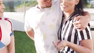 Wet Dreams Come True 10 Hottest Soccer Babes Gang Bang Lucky Surfer in nightmarish Orgy, creampie Ensues!